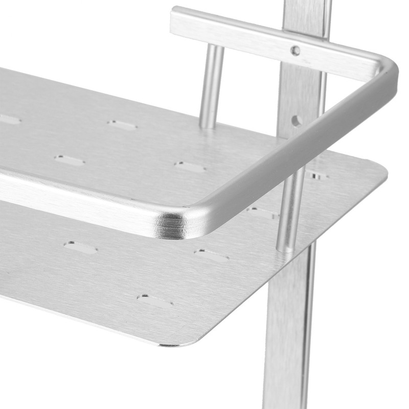 Space Aluminum Bathroom Shelf RustProof Shower Rack Kitchen Storage Basket