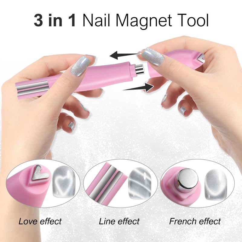 5-in-1 Cat Eye Gel Nail Polish 15ml, No Base or