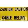 WT100 Underground Electrical Cable Warning Tape, Yellow, CAUTION CABLE BELOW