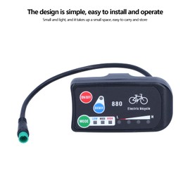 Bnineteenteam Electric Bicycle for KT-LED880 Display, Bicycle Speedometer and Odometer, E-Bike 36V 48V Display Meter, E-Bike Accessories