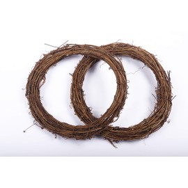 YYCRAFT 2 Pcs Wooden Grapevine Wreath (12")
