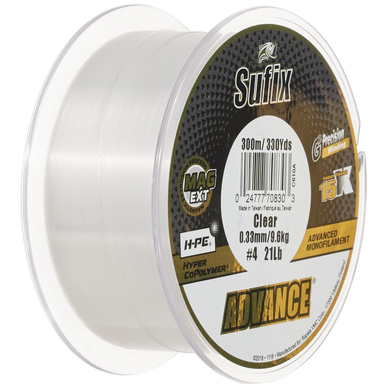 Sufix Advance H-PE Monofilament Clear 300m 9.6kg