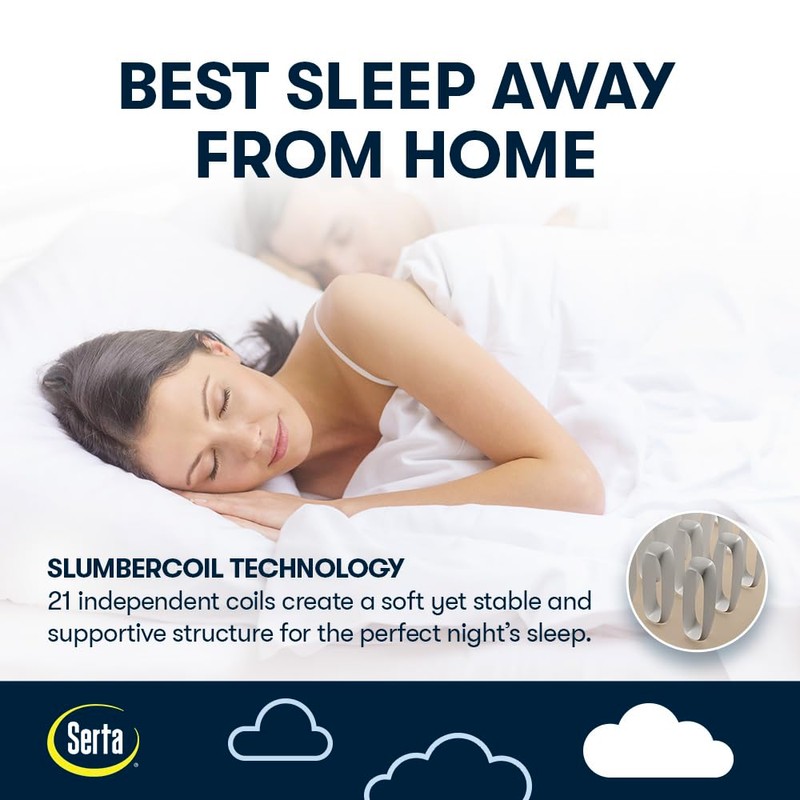 Serta 18" Raised Twin with Neverflat Pump Blue