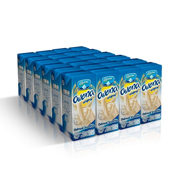 AVENA ALPINA Original Oatmeal Smoothie. 100% Organic Whole Grain Oats. Low Sugar, Low Carbs, Non-GMO Oats. Your Instant Oatmeal 24 Pack x 6.7 ounces each.