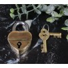 Ebros Gift Antique Gold Tone Keepsake Brass Small Heart Love