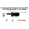 Pro-Graad Shaft Adapter for Core Drill Hole Saw, 5/8"-11 Female