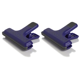 Lixit Food Bag Sealing Large Heavy Duty Clip for Food Storage Bags, Dog Food and Other Uses. (Purple Pack of 2)