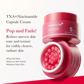 [Medicube] TXA + Niacinamide Capsule Cream 1.94oz – Dual Radiance Moisturizer with 99% Pure TXA & Niacinamide for Uneven Skin Tone, Texture & Hydration