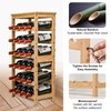 VASMIA Wine Rack Free Standing Floor, 6-Tier Display Wine Storage