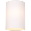 Set of 2 Tall Drum Lamp Shades White Small 8"