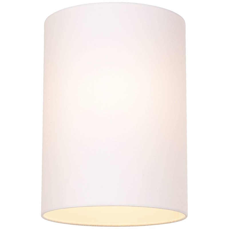 Set of 2 Tall Drum Lamp Shades White Small 8"