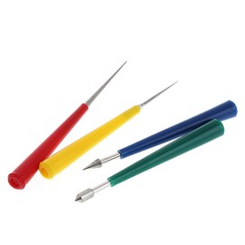 SEIWEI Bead Reamer Set, 4 Pieces Multicolored Diamond Tipped Bead Reamer Kit for Pearl, Ceramic, Wood and Jewelry