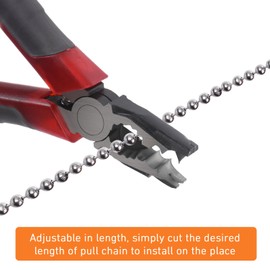 32ft length-304 Stainless Steel Ball Chain for Blinds & Shades with 10 Connectors, Fix or Replace for Broken Roller Shade Chain, Great for Vertical Window Blinds, Plumbing and Other DIY Applications