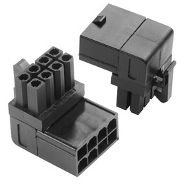 ELFJMZP ATX 8-pin female to 8-pin male 90-degree angle connector type B, desktop PC GPU graphics card power connector upward conversion (pack of 2)