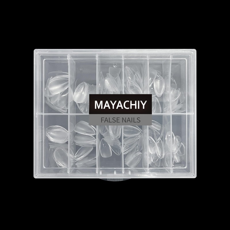 Almond Nail Tips, 240 Pcs, Short Fake Nail Tips Pre-shaped