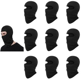 Balaclava Ski Mask, Bulk Pack 10 pcs Motorcycle UV Protector Scarf,Full Face Cover Cooling Neck Gaiter for Men/Women Dust Protection Dark Grey