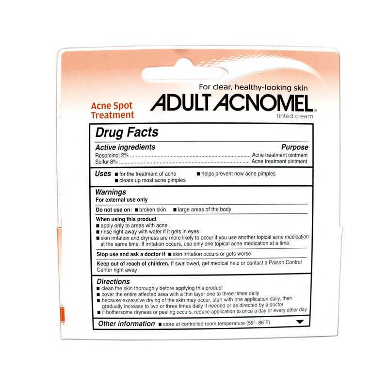 Adult Acnomel Tinted Cream 1.30 oz (Pack of 3)