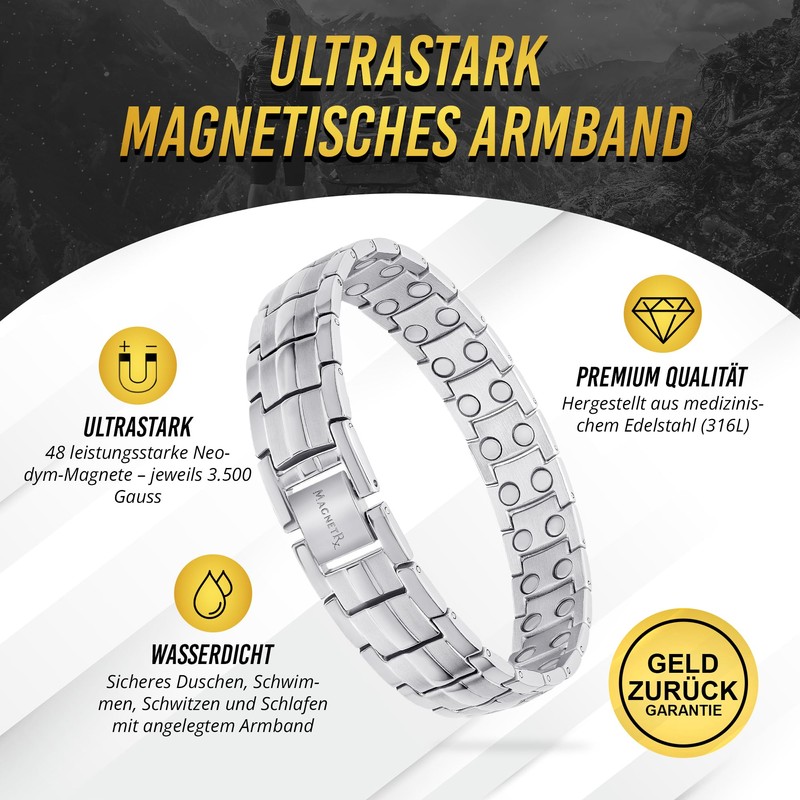 MagnetRX Ultra Strong Magnetic Bracelet - Magnetic Bands for Men