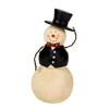 Elanze Designs Mr. Snowman Winter White 8 inch Resin Stone