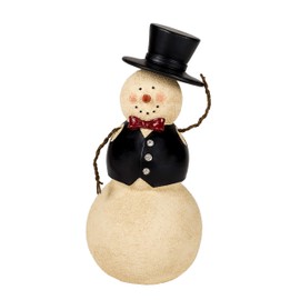Elanze Designs Mr. Snowman Winter White 8 inch Resin Stone Christmas Holiday Figurine