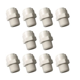 Malida Push to Connect 3/8 Male Connector 3/8 Ro Tube Fitting,10 Pack