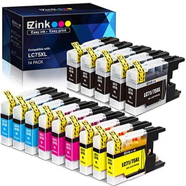 E-Z Ink (TM) Compatible Ink Cartridge Replacement for Brother LC75 LC71 LC79 XL High Yield To Use With MFC-J6510DW MFC-J6710DW MFC-J6910DW MFC-J280W MFC-J425W (5 Black, 3 Cyan, 3 Magenta, 3 Yellow)14 Pack