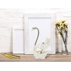 Decorative Swan Base Holder with 3 Spoons and 3 Forks,
