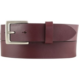 BELTINGER Belt made of full cowhide leather with antique silver belt buckle 3.5 cm | jeans belt for men and women 35 mm | chino belt or traditional belt, Bordeaux, antique silver