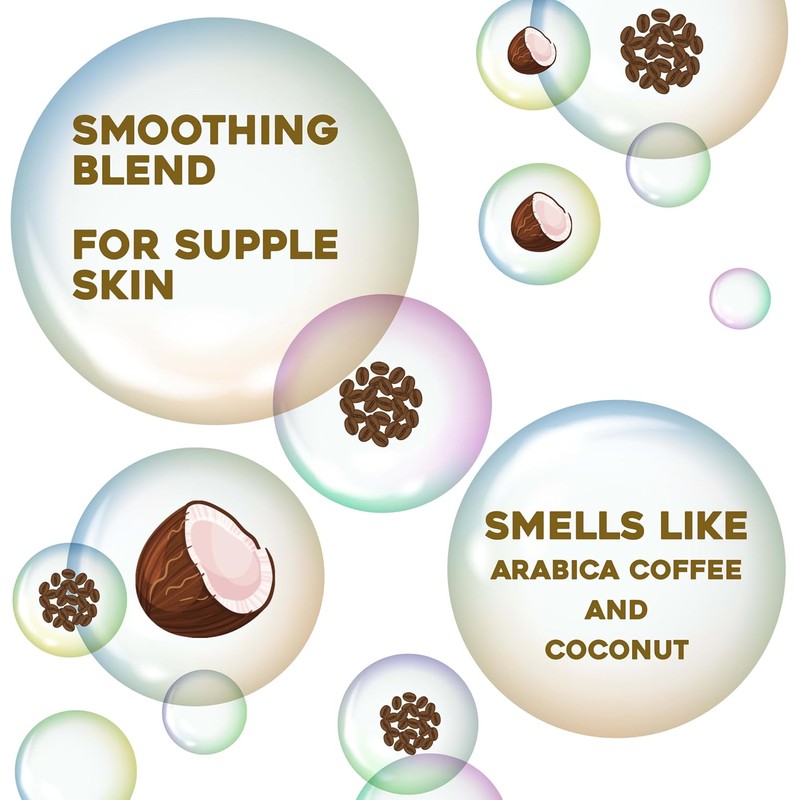 OGX, Body Wash y Exfoliante de Coco y Café, 577
