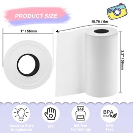 15 Rolls Camera Paper for Kidizoom Print Camera Paper Refill, 2.2x1 Inch BPA Free Kids Camera Paper Compatible with ESOXOFFORE/MINIBEAR/VTech/Dragon Touch Camera, for Most Kids Instant Camera