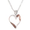 Montana Silversmiths Facets of Love Rose Gold Heart Necklace -