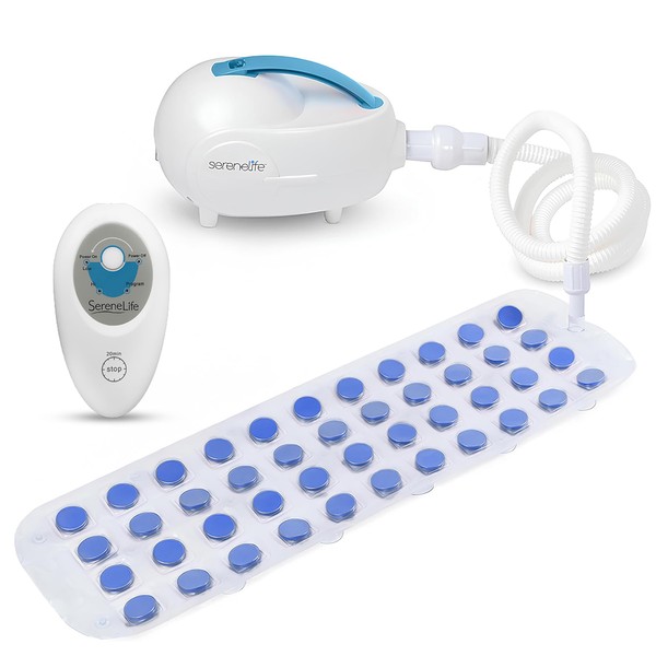 SereneLife Bubble Bath Mat, Non-Slip Bathtub Mat with Remote Control,