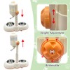 Fhiny Dog Water Feeder Bottle with Stand, Double Bowl Adjustable
