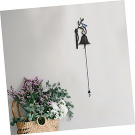Levemolo Retro Doorbell Wrought Iron Wall Bell Metal Door Bell Cast Iron Doorbell Wall Mounted Bell Vintage Iron Door Bell Wall Mounted Door Bell Door Bell Ornament Door Hanging Bell