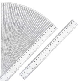 30 paquetes de reglas de plstico transparente de 12 pulgadas con centmetros y milmetros, reglas mtricas a granel para nios, aula, escuela, oficina    