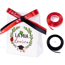 50 x Graduation Candy Boxes with Graduation Ribbon Premium Cardboard