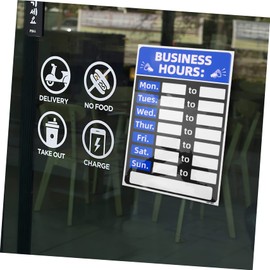 Operitacx Bathroom Door Sign Store Hours Erasable Business Hours Sign for Office