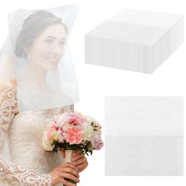 AIHSUMC 120 Pcs Face Makeup Protector Hood Disposable Non Woven Makeup Face Cover Breathable Cosmetic Mask Light and Airy Clothing Protector for Dressing Wedding Beauty