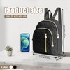 AfitLulu Backpack Purse for Women, Quilted Backpack with 3 Zip