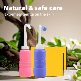 Bidé perineal invertido para el cuidado posparto, bidé portátil con bolsa de viaje, pulverizador perineal de mano, ducha vaginal reutilizable para mujeres, hombres y bebés.