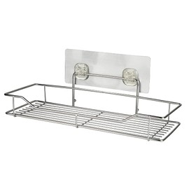 SIMSA-Expert A3 Shower Shelf Stainless Steel Chrome Look No Drilling Wall Shelf 37 x 13.5 x 9 cm