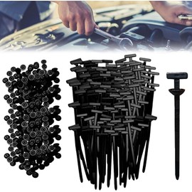 100PCS Nylon Universal Cable Tie Buckle, Heavy Duty Self Locking Nylon Zip Ties, 2025 Upgrade Multipurpose Plastic Cable Ties Tool, UV Resistant Black Zipties for Car Daily Repair