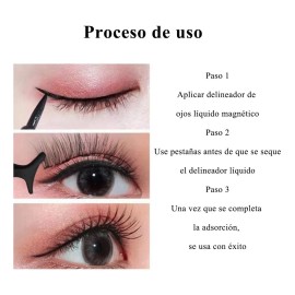 Kit De Pestañas Postizas Magnéticas & Delineador De Ojos Quanna 5 Piezas 3d De Pestañas Postizas 2 Elineador De Ojos Magnético Y 1pinzas De Pestañas Todo El Día, Larga Duración Fácil De Usar