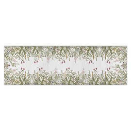 Artoid Mode Antique Herbs and Wild Floral Runner Rug, Spring Home Decor Low-Profile Non-Slip Washable Area Rug for Entryway Bedroom Kithcen Bath Room Laundry Room Indoor 2'6''x8'