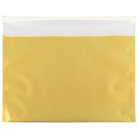 JAM PAPER 9 1/2 x 12 Booklet Foil Envelopes with Self Adhesive Closure - Gold - 25/Pack