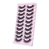 WLLHYF Russian Strip False Lashes Cat Eye Fluffy Wispy Faux