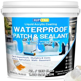 Hupeyna Waterproof Sealant, Liquid Transparent Waterproof Coating Repairing Anti-Leakage Agent, Invisible Water Proof Adhesive Indoor and Outdoor Water-Based Waterproofing Glue 4L