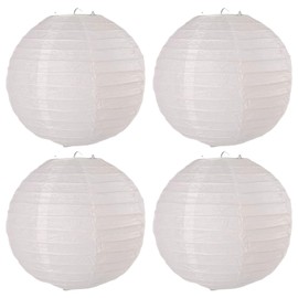 QIHUAN 4 Pieces Of White Lanterns, Children'S Lanterns, Paper Lanterns, Home Decorations, Diy Decoration Materials.