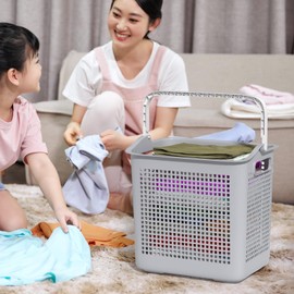 Taysisiter 35 L Plastic Laundry Hamper with Handle, Plastic Dirty Clothes Storage Baskets, 4 Packs