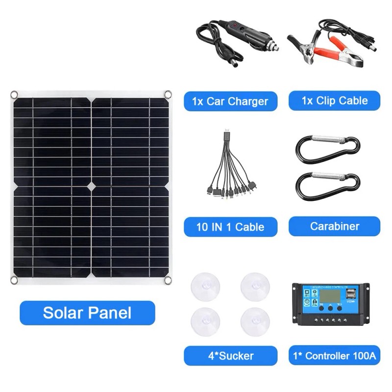 Complete 200W Solar Panel Kit 4000W Solar Power Generator 100A